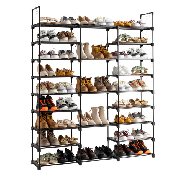 3 Rows And 9 Layers With Hooks Can Hold 50 Pairs Of Shoe Racks