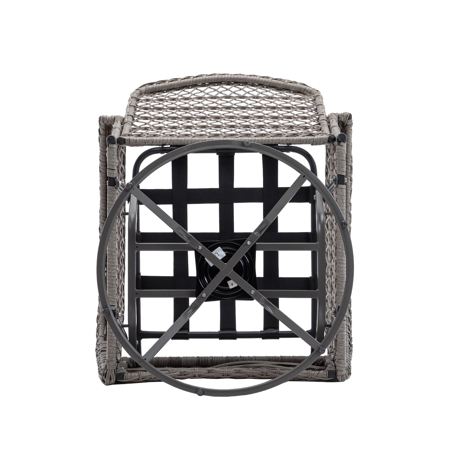 3nos Outdoor Swivel Rocker Patio Chairs 360  Rocking Set With Thick Cushions