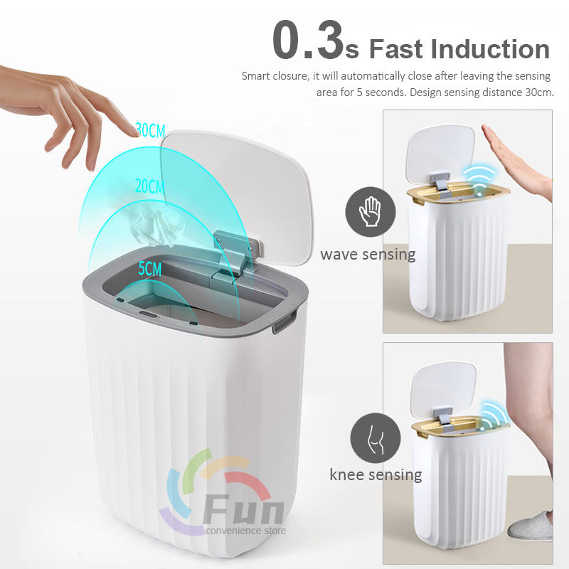 Smart Trash Can With Lid For Bedroom And Living Room Kitchen Storage Box Trash Can Induction Small