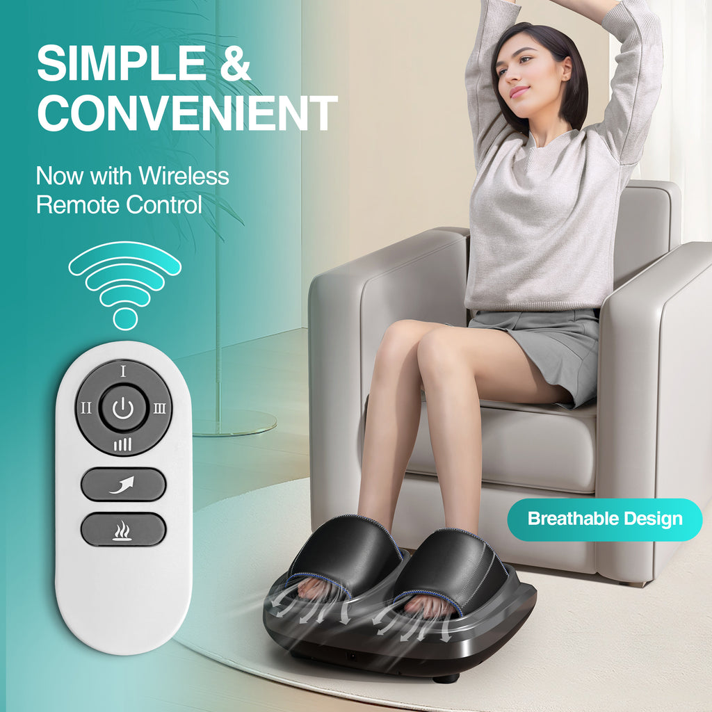 Hot Foot Massager Air Compression Foot Massager Deep Kneading