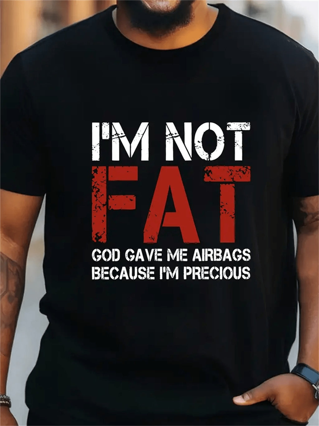 Men's Patterned Printed T-shirt, Summer Casual Short Sleeved T-shirt
