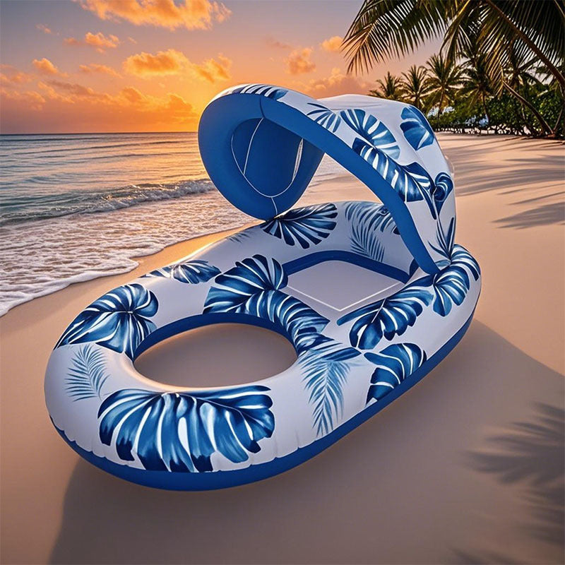 Swimming Pool Float With Cup Holder And Sunshade