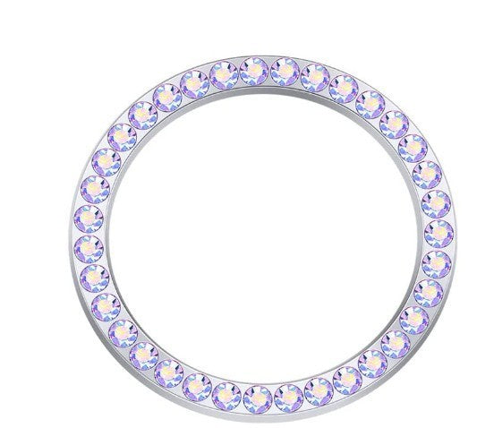 Car Diamond-embedded One-click Start Decorative Ring Car Interior Stickers Car system Start Decorative Ring Diamond-embedded