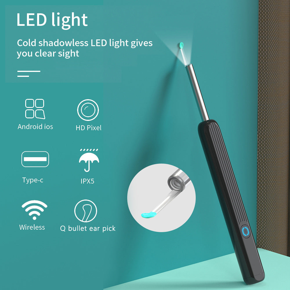 Ear Cleaner  Camera LED Light Wireless Ear Endoscope Ear Cleaning Kit For I-phone