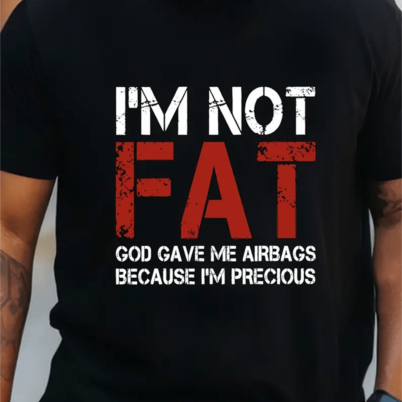 Men's Patterned Printed T-shirt, Summer Casual Short Sleeved T-shirt