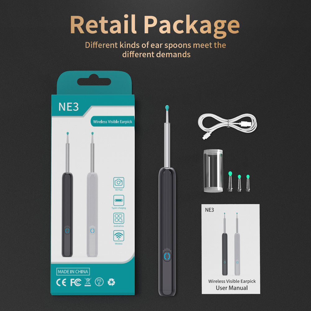 Ear Cleaner  Camera LED Light Wireless Ear Endoscope Ear Cleaning Kit For I-phone
