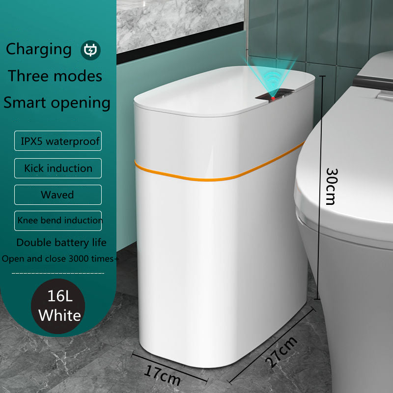 Smart Trash Can With Lid For Bedroom And Living Room Kitchen Storage Box Trash Can Induction Small