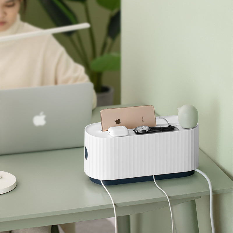 Power Strip Wire Case Cable Storage Box Anti Dust Charger Socket Organizer Network
