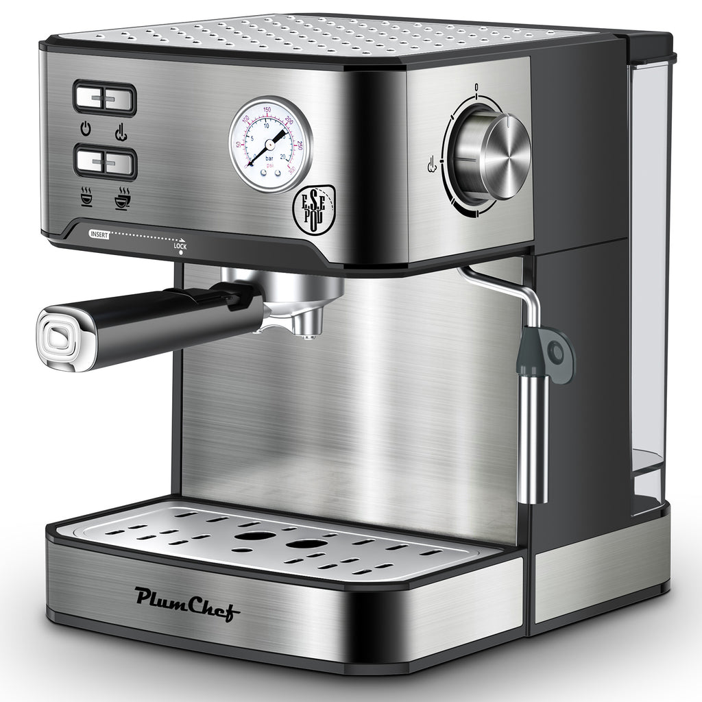 Professional Espresso Machine With Milk Frother, Visual Display Of Pressure, Removable Water Tank For Cappuccino, Latte, Machiato For Home Barista