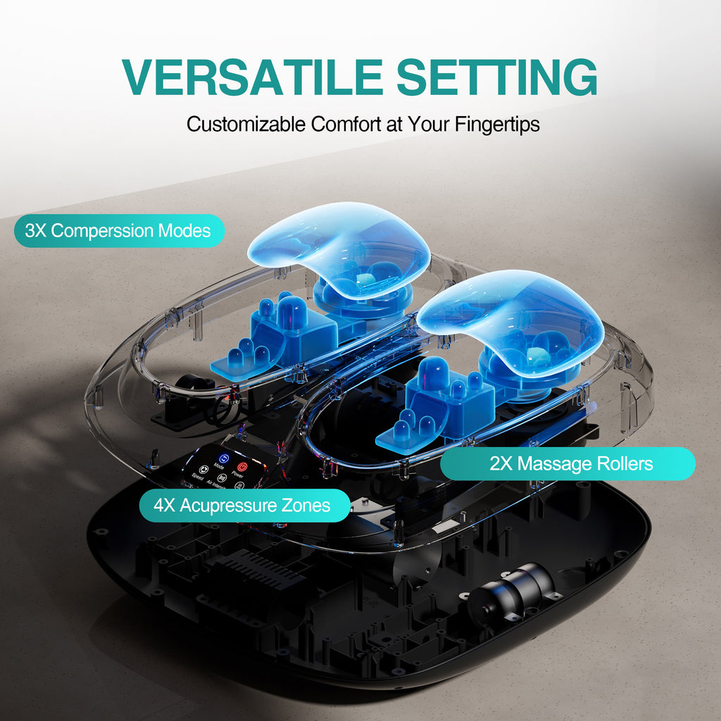 Hot Foot Massager Air Compression Foot Massager Deep Kneading