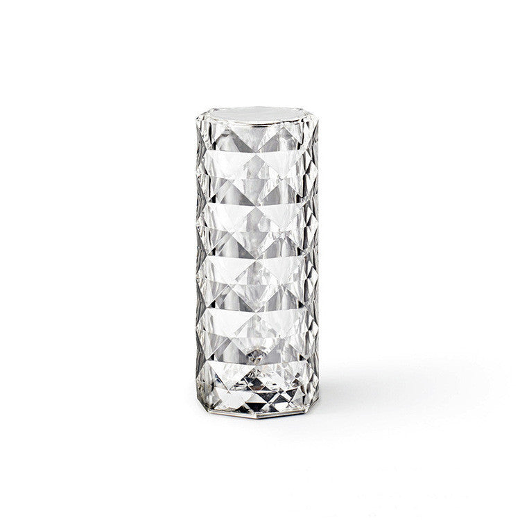 USB Table Lamps Bedroom Touch Dimming Atmosphere Diamond Night Light Rose Projector Lamp Decor