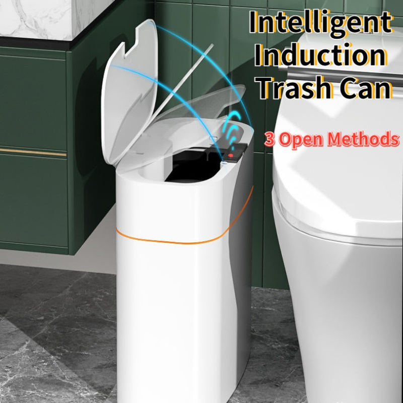 Smart Trash Can With Lid For Bedroom And Living Room Kitchen Storage Box Trash Can Induction Small
