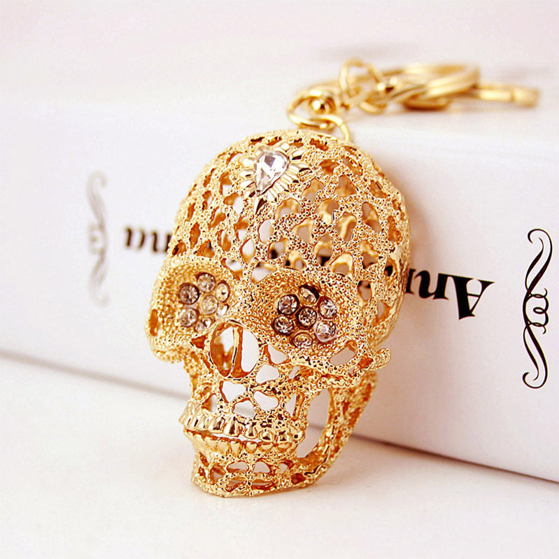 Fashion Unique Crystal Skull Car Key Ring