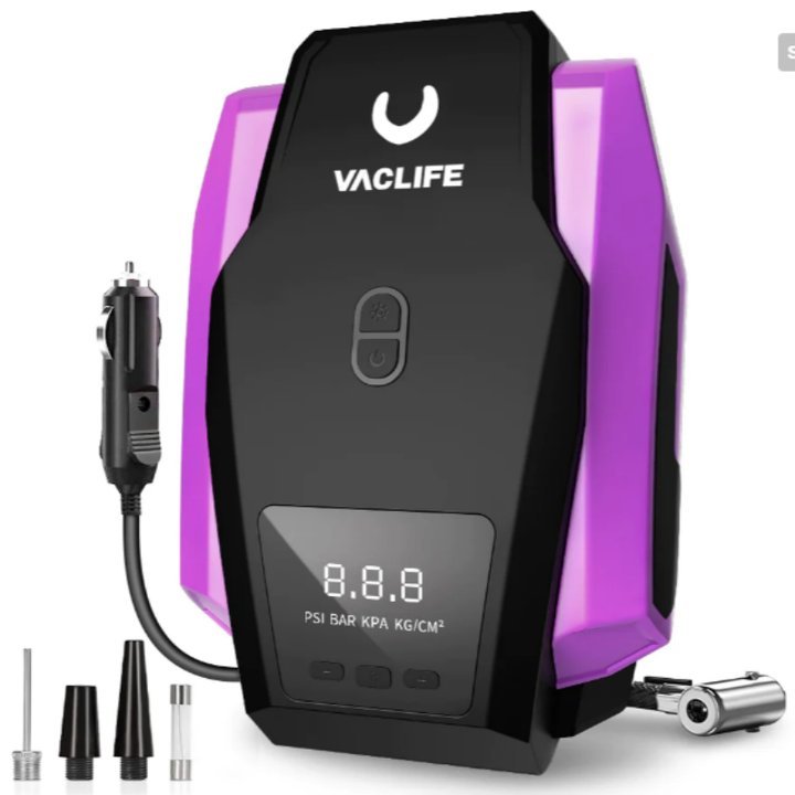 VacLife Air Compressor Tire Inflator DC 12V Portable Air Compressor For Car Tires,