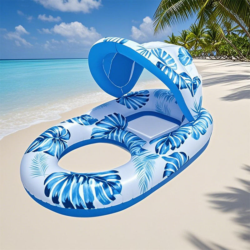 Swimming Pool Float With Cup Holder And Sunshade