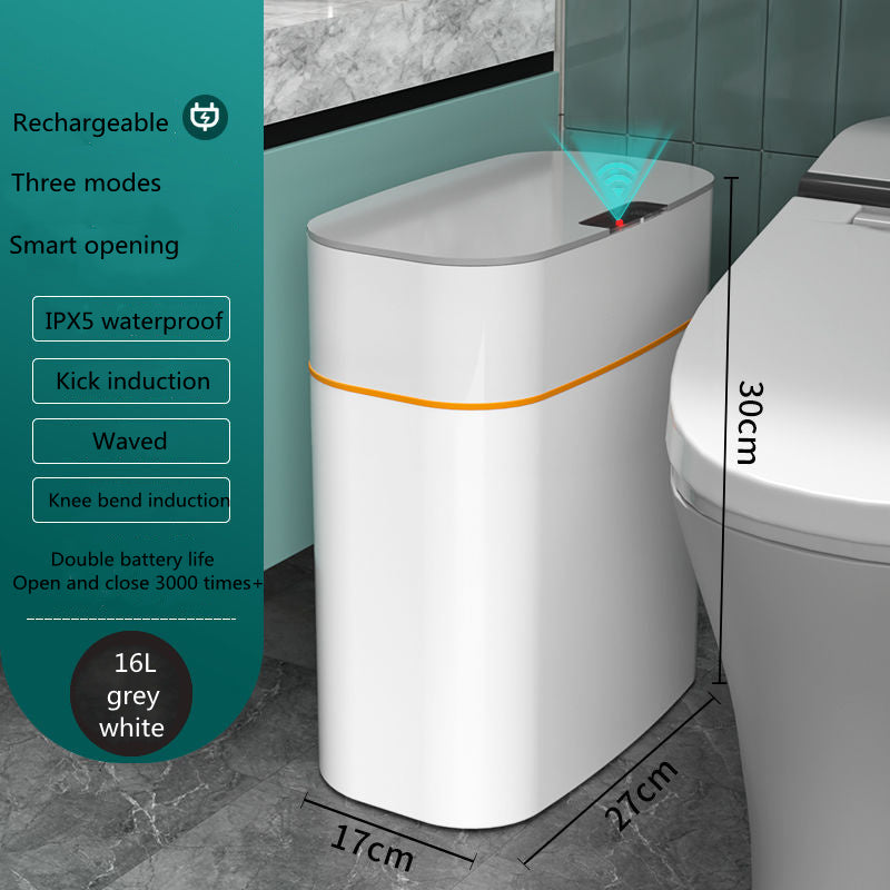 Smart Trash Can With Lid For Bedroom And Living Room Kitchen Storage Box Trash Can Induction Small