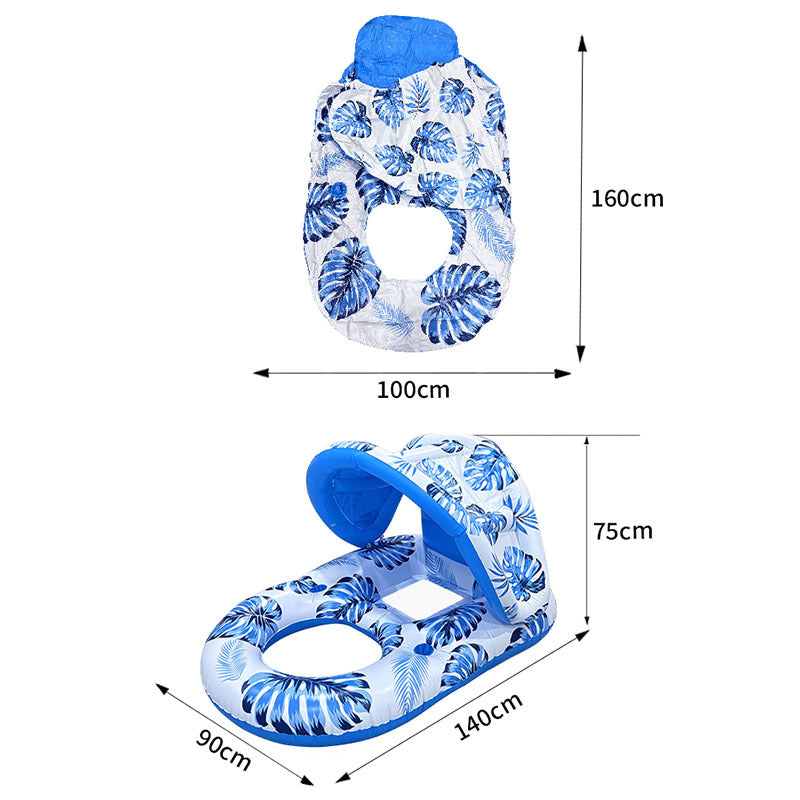 Swimming Pool Float With Cup Holder And Sunshade