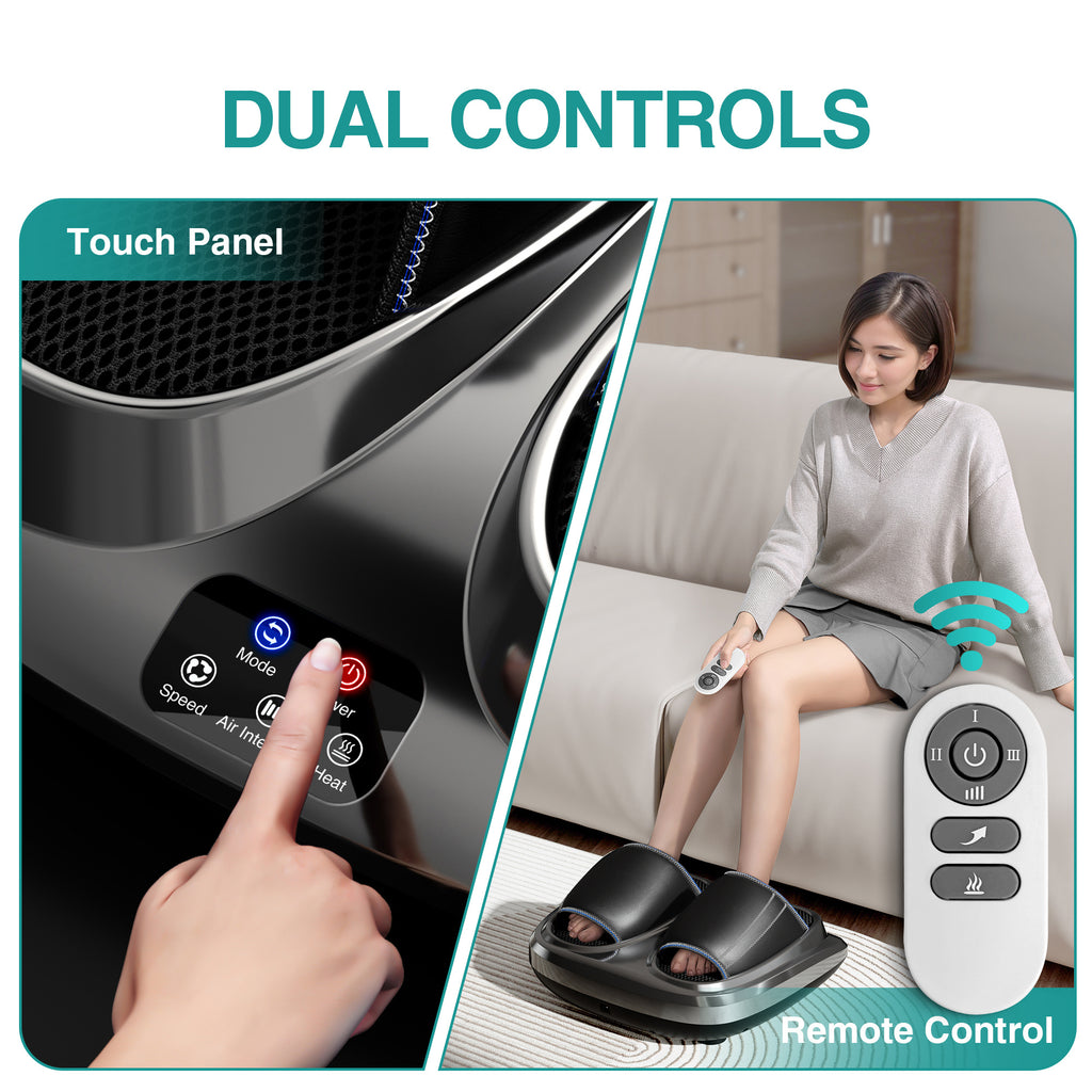 Hot Foot Massager Air Compression Foot Massager Deep Kneading