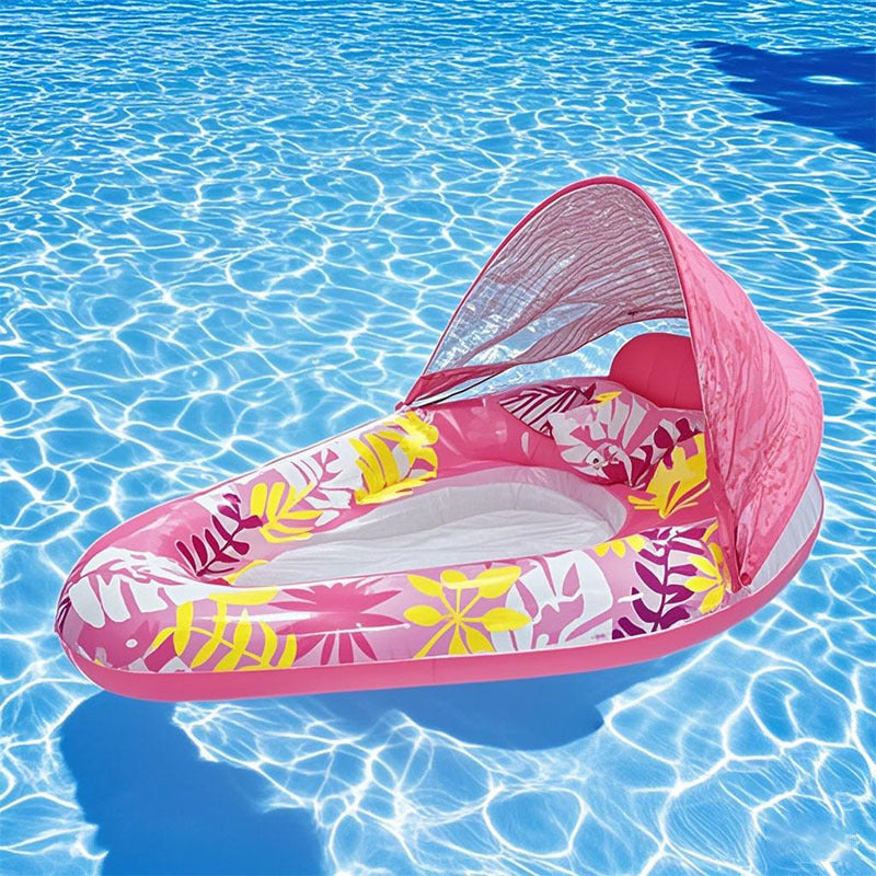 Swimming Pool Float With Cup Holder And Sunshade