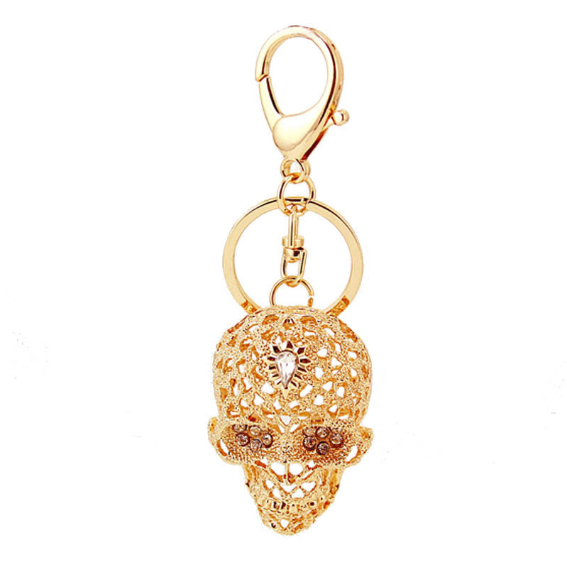 Fashion Unique Crystal Skull Car Key Ring