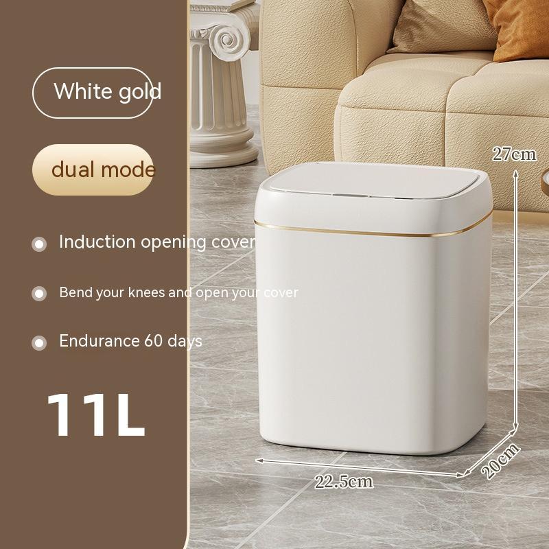 Smart Trash Can With Lid For Bedroom And Living Room Kitchen Storage Box Trash Can Induction Small